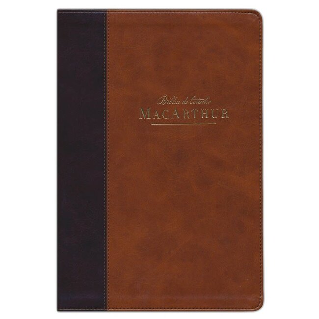 SPAN - NBLA Biblia de Estudio MacArthur, Leathersoft Cafe con indice (MSB 2nd Edition Leathersoft Brown, Thumb Indexed)