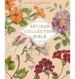 Harper Collins / Thomas Nelson / Zondervan Nasb, Artisan Collection Bible, Leathersoft, Almond Floral, Red Letter, 1995, Comfort Print