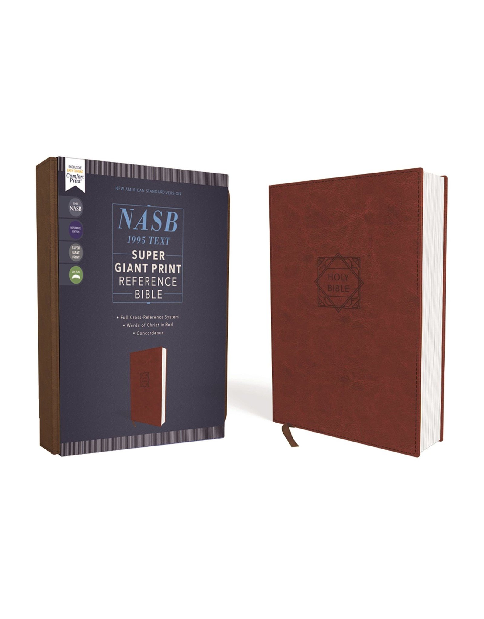 Harper Collins / Thomas Nelson / Zondervan NASB Super Giant Print Reference Bible, Leathersoft Brown