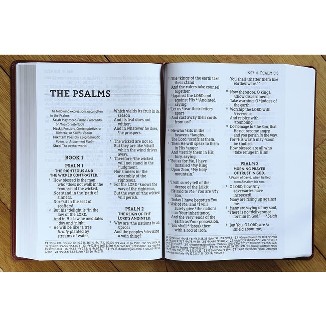 NASB Super Giant Print Reference Bible, Leathersoft Brown