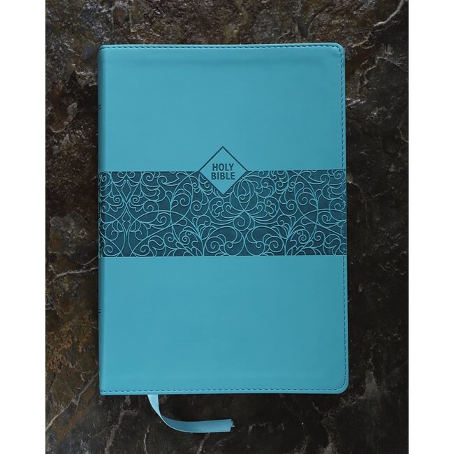 NASB, Super Giant Print Reference Bible, Leathersoft, Teal, Red Letter, 1995 Text, Comfort Print