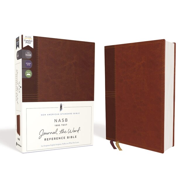 NASB, Journal The Word, Reference Bible, Leathersoft Over Board, Brown, Red Letter, 1995 Text, Comfort Print