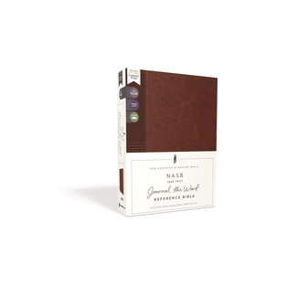 Harper Collins / Thomas Nelson / Zondervan NASB, Journal The Word, Reference Bible, Leathersoft Over Board, Brown, Red Letter, 1995 Text, Comfort Print