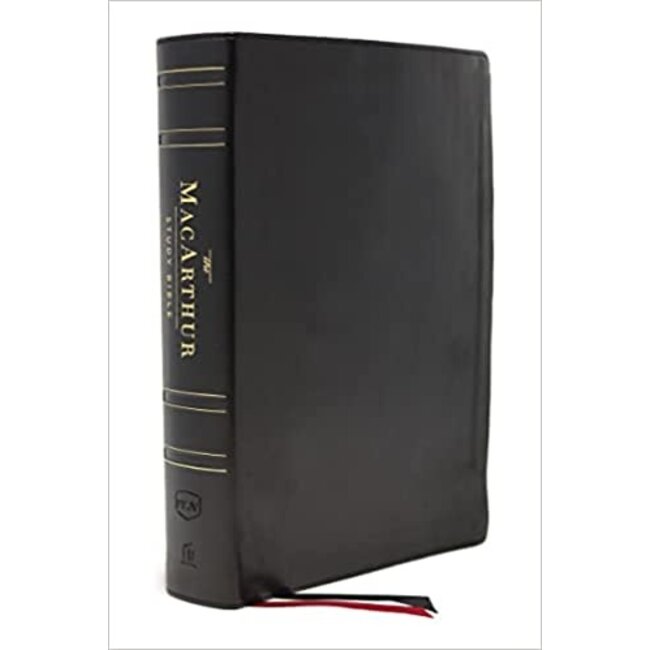 NKJV MSB MacArthur Study Bible (2nd Edition, Genuine Leather, Black, Thumb Indexed)
