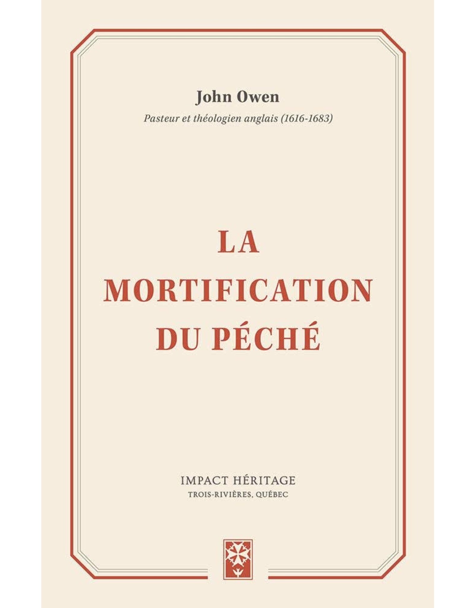 Publications Chretiennes La mortification du péché
