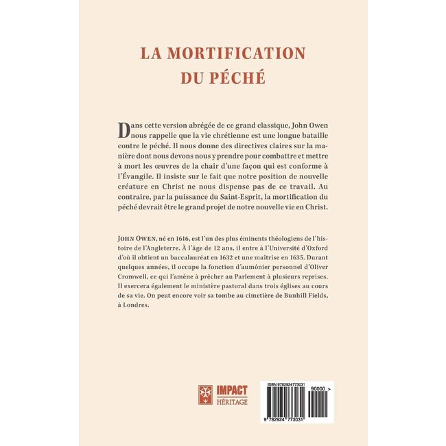 La mortification du péché