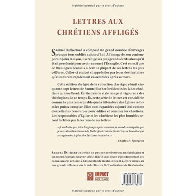 Lettres aux chrétiens affligés