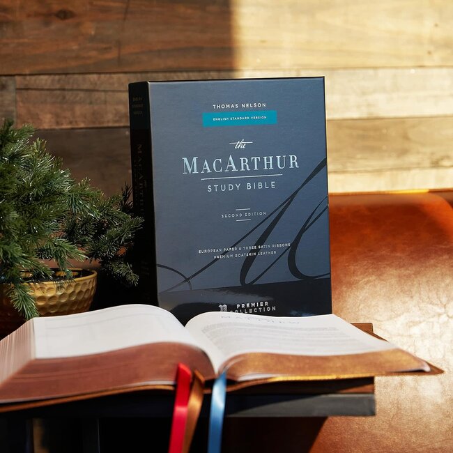 ESV MSB MacArthur Study Bible (2nd Edition, Premium Goatskin, Brown, Premier Collection)