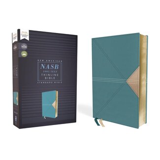 Harper Collins / Thomas Nelson / Zondervan NASB, Thinline Bible, Leathersoft, Teal, Red Letter Edition, 1995 Text, Comfort Print