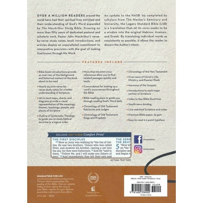 LSB MacArthur Study Bible 2nd Ed. (Hardcover, Comfort Print) Hardcover