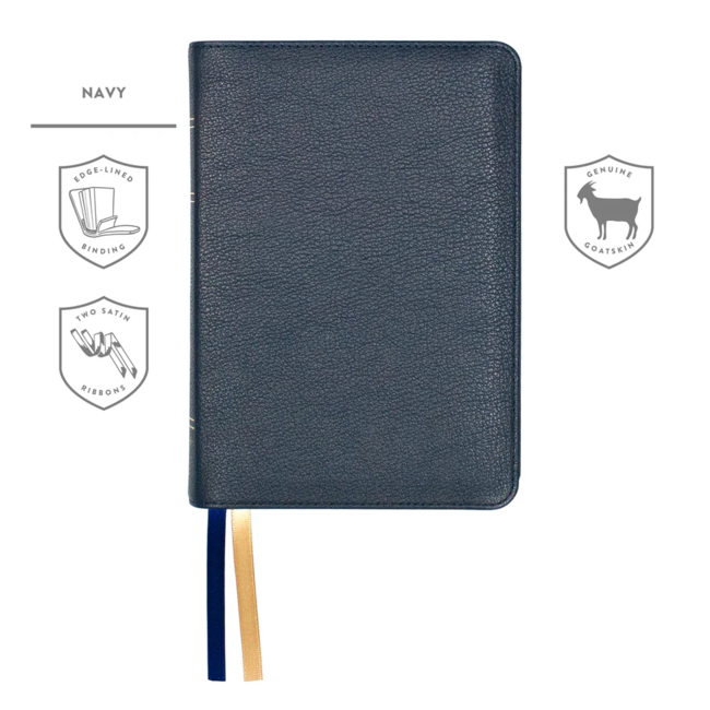 LSB Compact Edition Edge-Lined Navy Goatskin