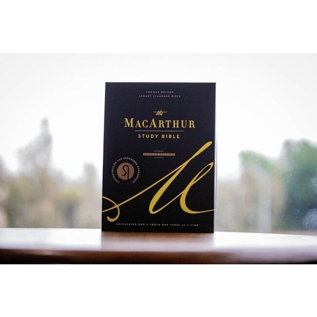 MSB LSB Limited Shep Con 25 MacArthur Study Bible 2nd Edition: (Black Premium Leather)