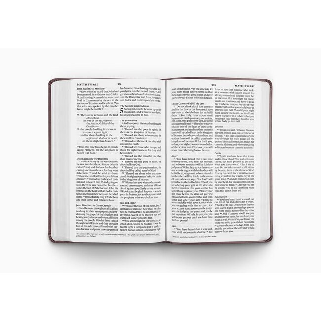 ESV Large Print Value Thinline Bible (TT Mahogan)