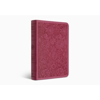 Crossway / Good News ESV Large Print Compact Bible (TruTone, Berry, Floral Design)