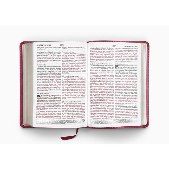 ESV Large Print Compact Bible (TruTone, Berry, Floral Design)