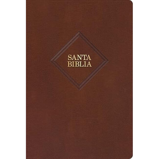 RVR 1960 Biblia letra gigante, café piel fabricada