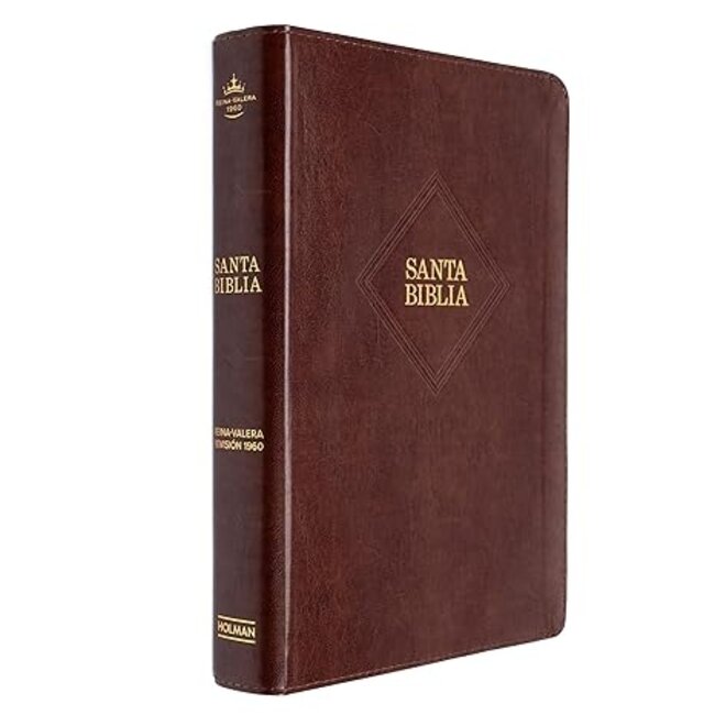 RVR 1960 Biblia letra gigante, café piel fabricada