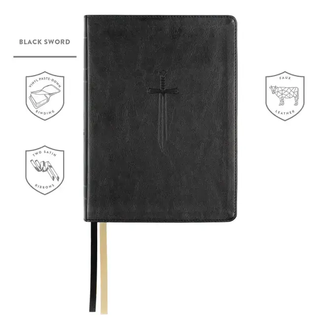 LSB Handy Size, Inside Column Reference Red Letter - Paste-Down Faux Leather - Black