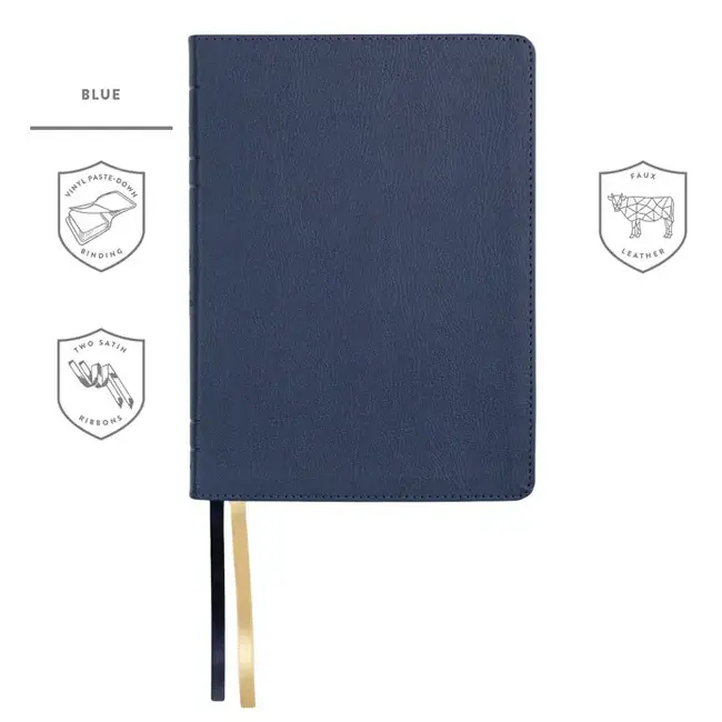 LSB Handy Size, Inside Column Reference Red Letter - Paste-Down Faux Leather - Blue