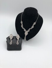 Nadia Chhotani Silver necklace and earring set - ST887