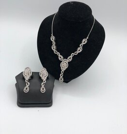 Nadia Chhotani Silver necklace and earring set - ST887
