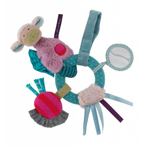 Moulin Roty Activity Ring Rattle - Les Jolis pas Beaux Moulin Roty Activity Ring Rattle - Les Jolis pas Beaux