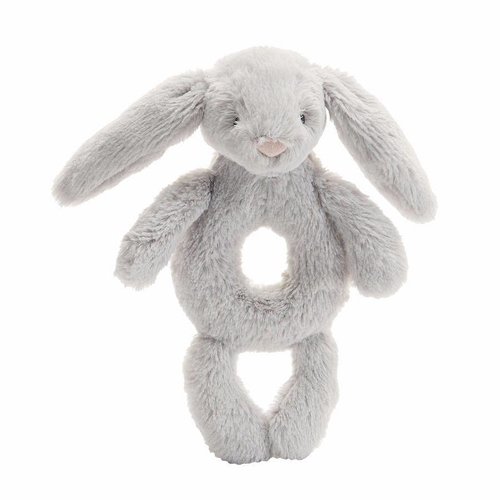 Jellycat Bashful Grey Bunny Ring Rattle Jellycat Bashful Grey Bunny Ring Rattle