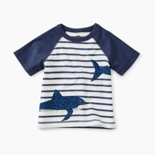 Tea Shark Raglan Baby Graphic Tee Tea Shark Raglan Baby Graphic Tee