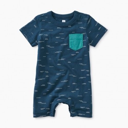 Tea Printed Pocket Romper Tea Printed Pocket Romper