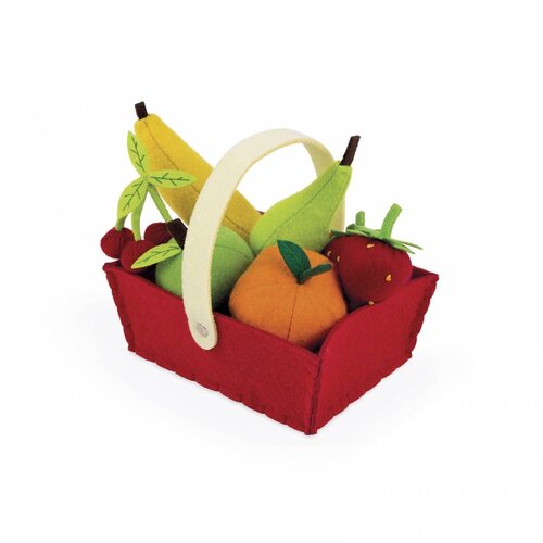 Janod Fabric Basket - 8 Fruits Janod Fabric Basket - 8 Fruits