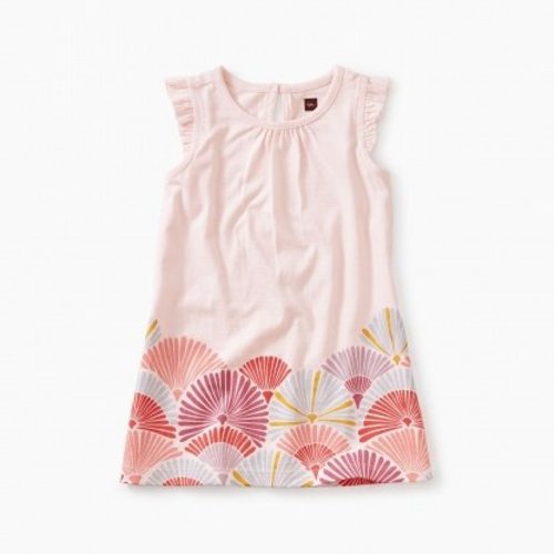 Tea Border Graphic Baby Dress Tea Border Graphic Baby Dress