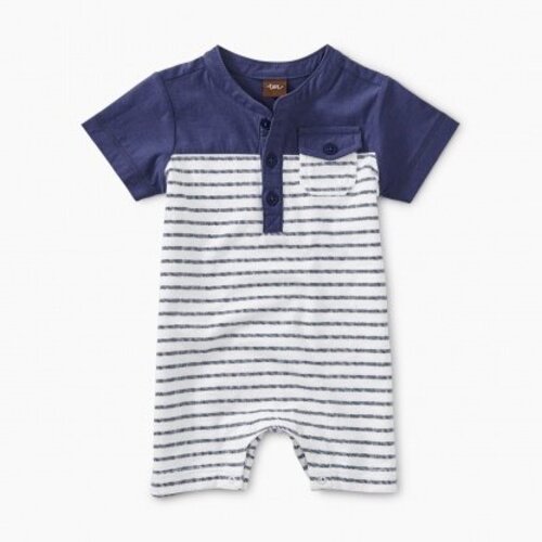 Tea Henley Colorblocked Romper Tea Henley Colorblocked Romper