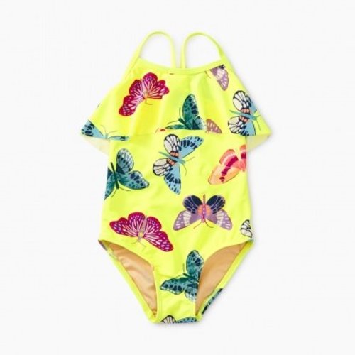Tea Printed Ruffle One Piece Tea Printed Ruffle One Piece