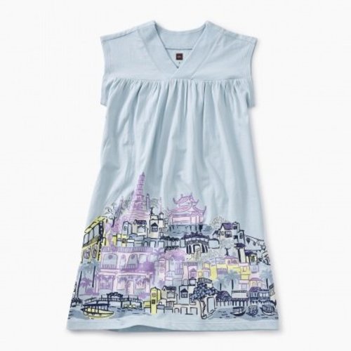 Tea City Graphic Trapeze Dress Tea City Graphic Trapeze Dress