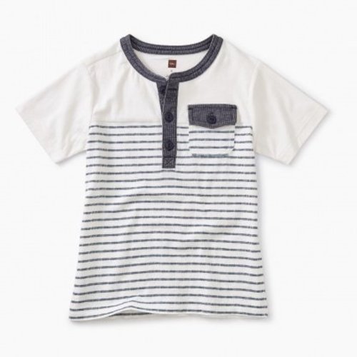 Tea Striped Pocket Henley Tea Striped Pocket Henley