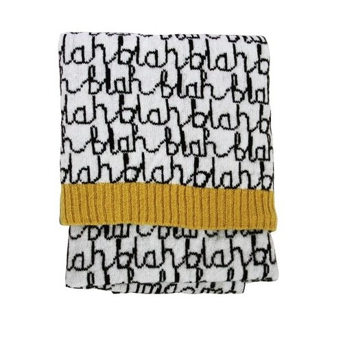 Lambswool Blanket-Blah Blah Lambswool Blanket-Blah Blah
