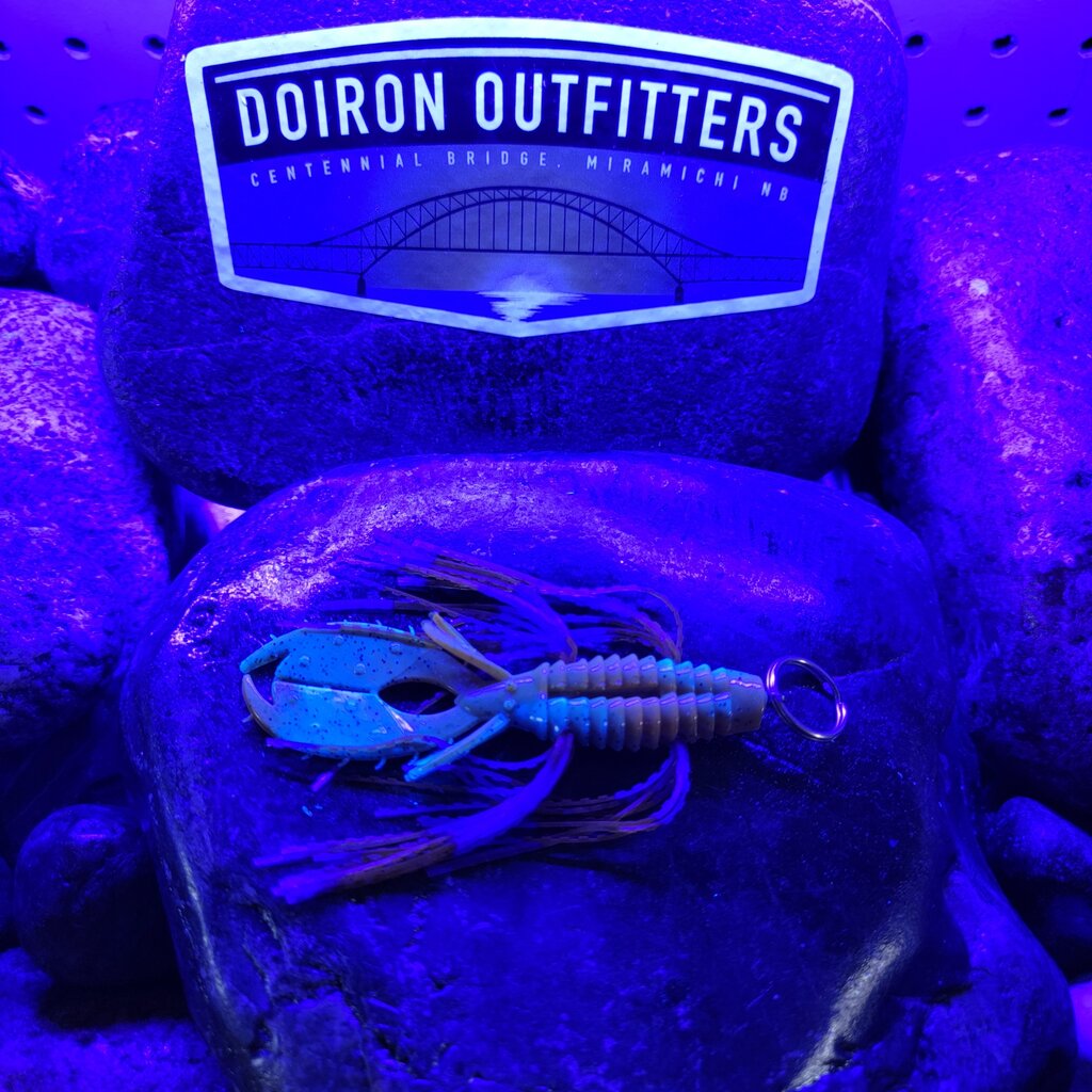 TIGHTLINES UV CR-WSMR-CP3 UV WHISKER SM PUNCH RATTLING 3"-UV CRAW WITH CRAW PURPLE