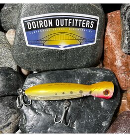 A BAND OF ANGLERS FLYING POPPER 140 DOTTED YELLOW