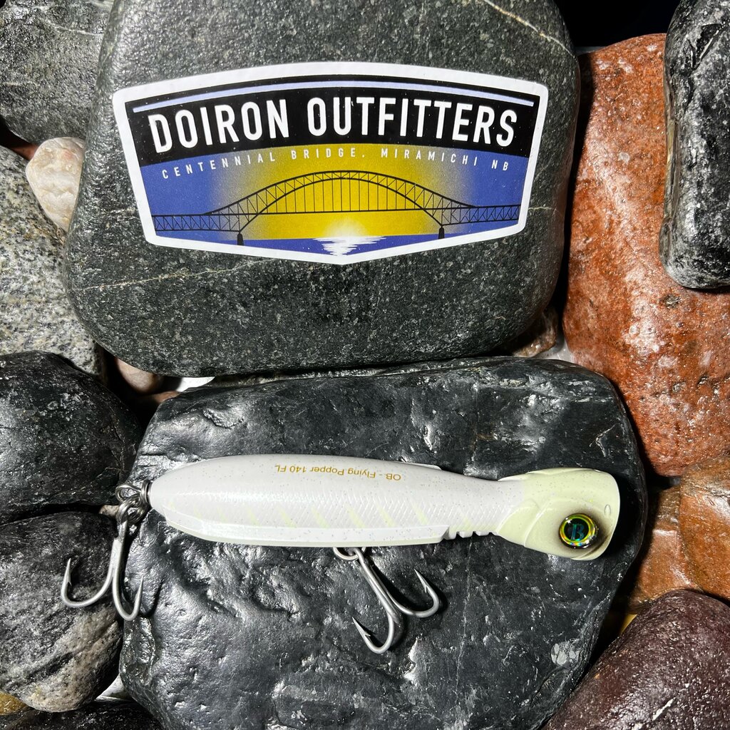 A BAND OF ANGLERS FLYING POPPER 140 WHITE GHOST