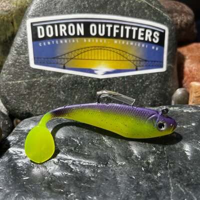 DOIRON OUTFITTERS CUSTOM DOIRON OUTFITTERS 4" SWIM BAIT 106 MIDDLE ISLAND MICKEY ** ON SALE ** REGULAR $3.00 EACH