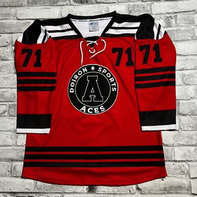 DOIRON SPORTS EXCELLENCE CUSTOM DOIRON SPORTS EXCELLENCE ACES RED 3000 SERIES JERSEY