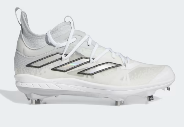 IF9945 ADIDAS ADIZERO AFTERBURNER 9 GREY SIL WHT METAL BASEBALL CLEATS