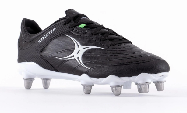 GILBERT SIDESTEP X15 LO 8S BLK RUGBY CLEATS