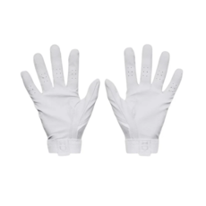 UNDERARMOUR 1378764-100 UA CLEAN UP WHT AD BATTING GLOVES