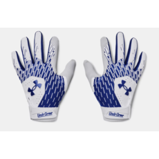 UNDERARMOUR 1378766-102 UA CLEAN UP YT WHT/BLU BATTING GLOVES