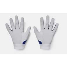 UNDERARMOUR 1378764-102 UA CLEAN UP WHT/BLU AD BATTING GLOVES