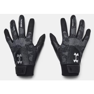 UNDERARMOUR 1378761-001 UA HARPER YTH BLACK BATTING GLOVES