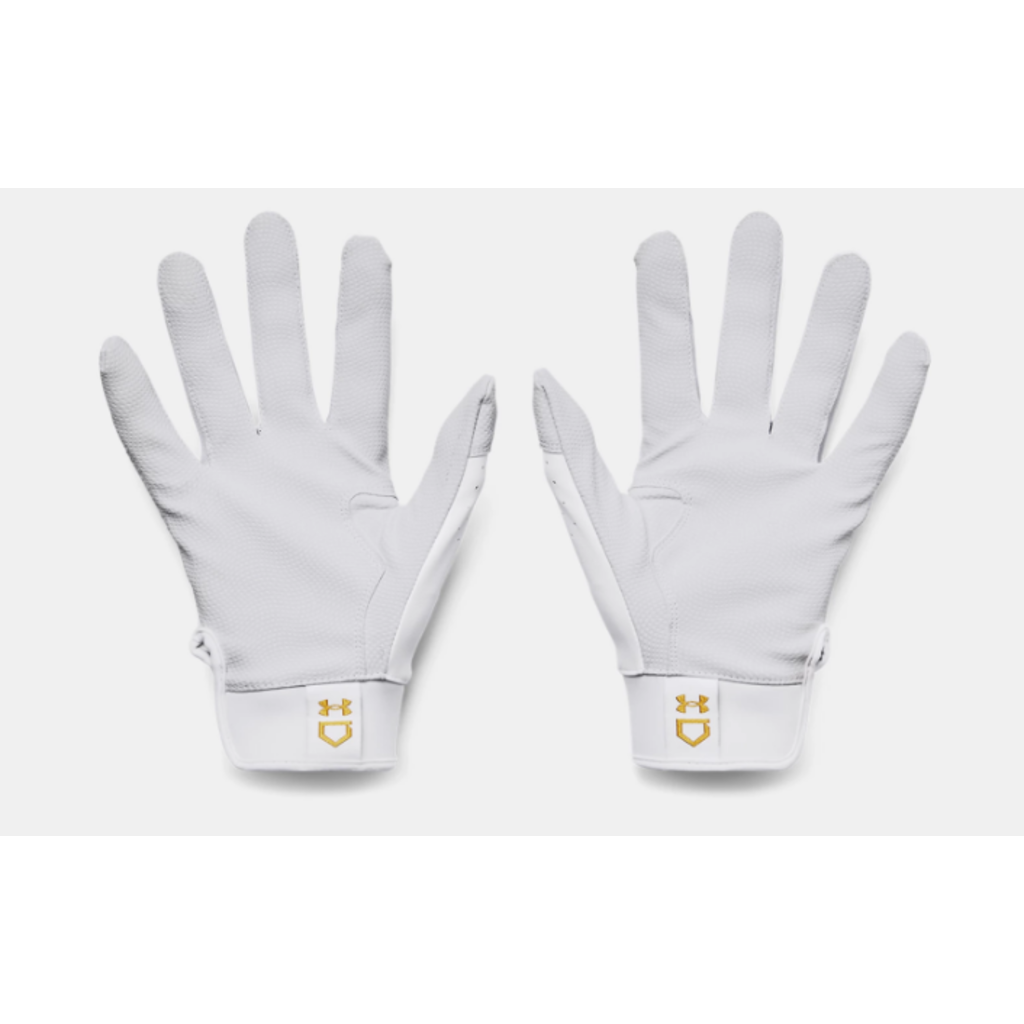 UNDERARMOUR 1378760-100 UA HARPER MENS WHITE BATTING GLOVES