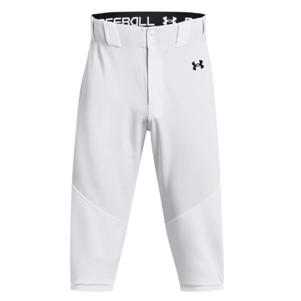 UNDERARMOUR 1375654-100 UA MENS UTILITY KNICKER WHITE BASEBALL PANTS