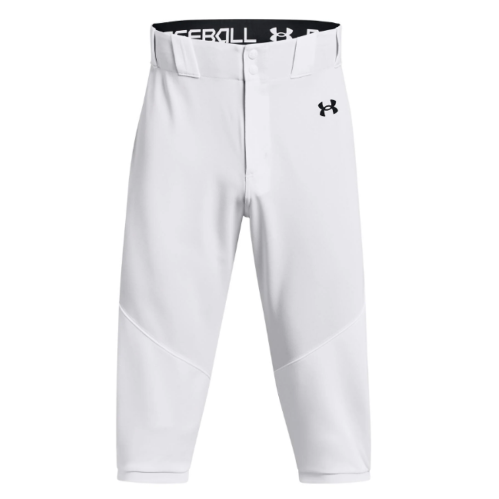 UNDERARMOUR 1375659-10 UA BOYS UTILITY KNICKER WHITE BASEBALL PANTS